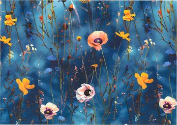 Field flower knit in blue